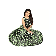 Self Design, Embellished, Embroidered Satin Blend, Net Semi Stitched Flared/A-line Gown