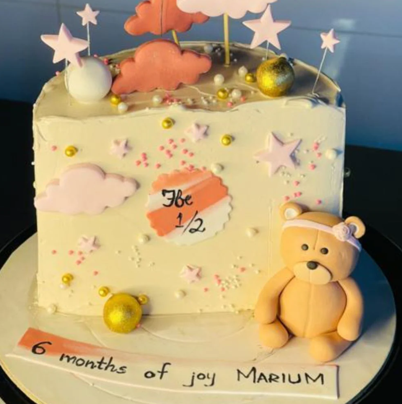 Half Yearly Birthday Cake